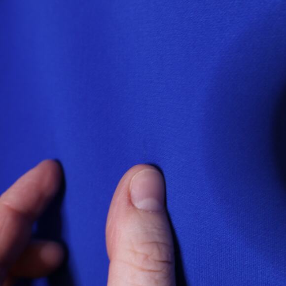 JENNIFER TATTANELLI Cold Shoulder Mini Shift Dress Blue Cape Women's 40/ US 8 - Picture 8 of 10